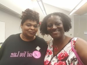 Women and Words organizer Lasheera Lee and author Reese Ryan